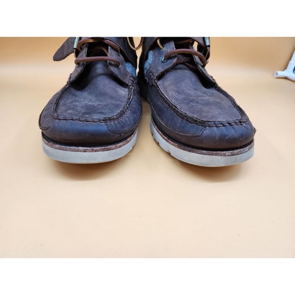 Polo Ralph Lauren SaddleWorth Mens Boots Brown Leather Lace Buckle Size 11D main image 9